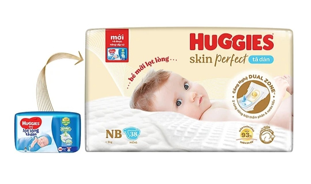 TÃ DÁN HUGGIES NB38-S30-M26-L23 (Mã SP: sd0027)