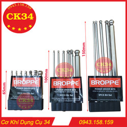 Bộ mũi lục giác bi, bóng BROPPE dài 65mm-100mm-150mm cho máy khoan, bắn vít