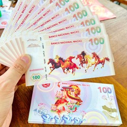 Combo 10 Tờ Tiền Mã Đáo Thành Công Macao lưu niệm Hình Ánh Cá Chép Hóa Rồng đẹp mắt ý nghĩa