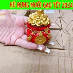 [RƯỚC LỘC] Hũ đựng gạo muối nước thần tài chum chiêu tài tộc may mắn trang trí ban thờ thần tài Siêu Rẻ