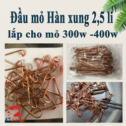 Đầu mỏ Hàn xung 2,5 li lắp cho mỏ 300w -400w Nhiệt độ lên nhanh