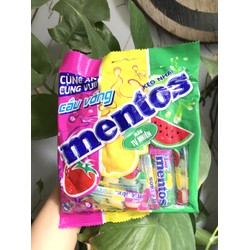 Kẹo Nhai Mentos Mini Cầu Vồng Hương Trái Cây (Gói 120g - Nhỏ)