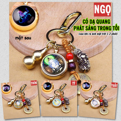 [RƯỚC LỘC] Móc Khóa Dạ Quang 12 Con Giáp Mặt Phật Bản Mệnh Cóc Thiềm Thừ phong thủy Dây 5 Xu treo chìa khóa ôtô Siêu Rẻ