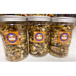 Hủ 500gr Chuối xào dừa gừng tắc mix đậu phộng mè rang thủ công