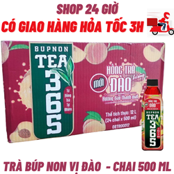 Hồng Trà Đào BUPNON 365 Thùng 24 Chai 500ml