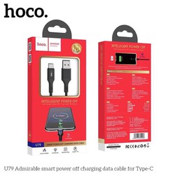 Cáp Sạc Nhanhcho điên thoại 1m Typec Hoco U79 3A Có Đèn Led, Tự Ngắt khi Đầy Pin