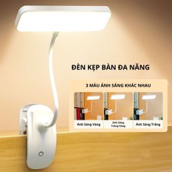 Đèn học kẹp bàn - Đèn kẹp bàn dài - Đèn bàn bảo vệ mắt - Đèn Học Đế Kẹp Tiện Lợi, Chống Chói, Lóa, Mỏi Mắt 3 Chế Độ Màu Ánh Sáng