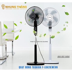 Quạt Cây Đứng Toshiba F-LSA20(W/H)VN 60W - Điều Khiển Từ Xa - 5 Cánh Quạt - Hàng Chính Hãng - Bảo Hành 12 Tháng