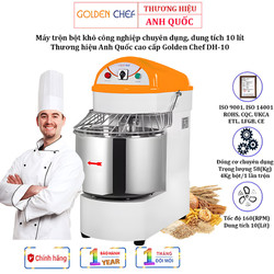Máy trộn bột khô công nghiệp chuyên dụng, dung tích 10 lít. Thương hiệu Anh Quốc cao cấp Golden Chef DH-10