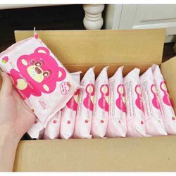 THÙNG 10 KHĂN ƯỚT GẤU DÂU LOTSK Gói Khăn giấy ướt Gấu Dâu LOTSO (1 Gói 80 Tờ) siêu mềm mịn kháng khuẩn dùng được cho bé - KHÔNG THÙNG - Bịch 80 Tờ Khăn Giấy Ướt Lau Mặt, Tẩy Trang