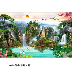 Tranh gạch 3d phong cảnh - 7433XCC