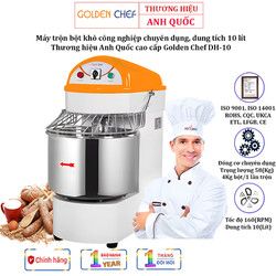 Máy trộn bột khô công nghiệp chuyên dụng, dung tích 10 lít. Thương hiệu Anh Quốc cao cấp Golden Chef DH-10