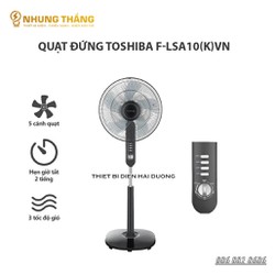Quạt Đứng Toshiba F-LSA10(K/W)VN 50w - 5 Cánh - Hẹn Giờ Tắt - Góc Đảo Gió 85 Độ - Bảo Hành 12 Tháng