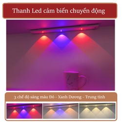 Đèn led cảm biến chuyển động dán tường 3 màu, cảm biến chuyển động phòng ngủ, chân cầu thang, decor trang trí phòng nhà bếp