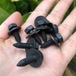 ỐC Vít 6MM Kim Loại răng nhuyễn bước ren 1.25 Đầu Bulong 10 Đa Năng Trên OTO ốc cản, chắn bùn....