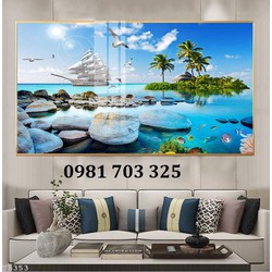 Tranh thuyền buồm 3D phong thủy