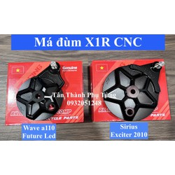 Má đùm X1R CNC 3D chính hãng : Exciter 2010/ Sirius, Wave a 110/ Future Led - Màu Đen