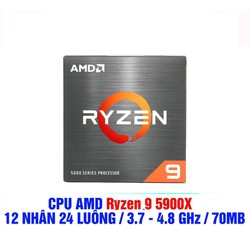 BỘ VI XỬ LÝ AMD RYZEN 9 5900X / 64MB / 3.7GHZ BOOST 4.8GHZ / 12 NHÂN 24 LUỒNG