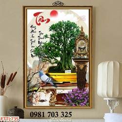 Tranh phong thủy hoa mai 3D