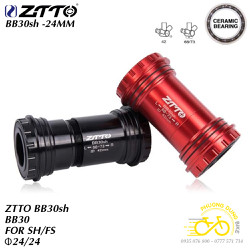 Trục giữa cốt rỗng xe đạp ZiTTO BB30sh 24mm BB ép Kiểu vặn - Vòng bi Ceramic