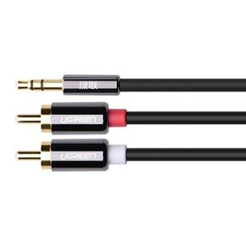 Cáp Audio 3.5 ra 2 đầu hoa sen 2m Ugreen 10584 (Mã SP: Cáp Audio 3.5 UG-10584)