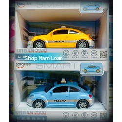 Xe ô tô taxi đồ chơi chạy bằng pin, có đèn và âm thanh, mở cửa 9901