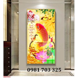 Gạch tranh 3D cá chép