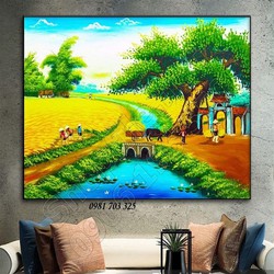 Tranh phong cảnh đồng quê Việt Nam