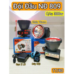 Đèn đội đầu siêu sáng, chóa 78mm, công suất 300w, NĐ 1110, 809, 1109, 1107