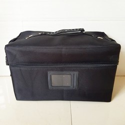Cốp túi vải cao cấp bọc inox viền măm , có dây đeo đựng mỹ phẩm, nail, mi size 40x20x22 cm