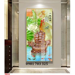 Tranh gạch phong cảnh thuyền buồm 3D