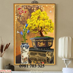 Tranh gạch đẹp hoa mai phong thủy
