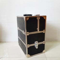 Loại 1 cao cấp – Cốp mỹ phẩm đa năng Hana viền khung inox cứng cáp size 37x20x30cm
