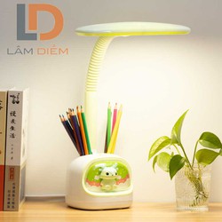 Đèn bàn học led 3 chế độ chống cận thị có ngăn đựng bút 3032