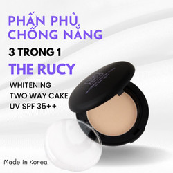 Phấn nén The Rucy Three in One Whitening Two Way Cake Màu Sáng 13g