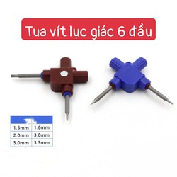 Tua vít lục giác 6 đầu đa năng vặn chân vịt, thoi, thuyền,.... dùng trong ngành may mặc (1 cái)