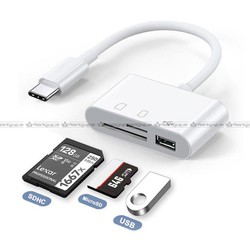 Đầu đọc thẻ OTG đa năng USB 3.0 (SD/Micro SD/USB) cổng Type-C