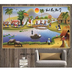 Tranh đồng quê phong thủy đẹp