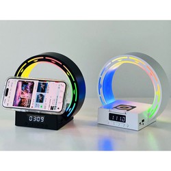 Loa Bluetooth Kiêm Sạc Điện Thoại Không Dây tích hợp kèm đồng hồ và đèn led