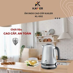 Ấm đun nước siêu tốc inox Kailer MÀN HÌNH LED HIỆN THỊ NHIỆT ĐỘ - TRANG BỊ CHỨC NĂNG GIỮ ẤM