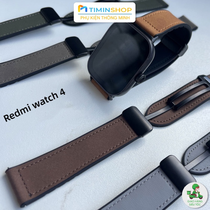 Hình ảnh Dây da Redmi Watch 4/ MI Band 8 Pro - Dây da + Silicone (DDMI4)