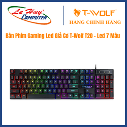 Bàn Phím Gaming Led Giả Cơ T-Wolf T20 - Led 7 Màu - Bảo Hành 12 Tháng