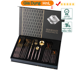 HnLStore - Bộ đồ ăn hoàng gia 24PCS CUTLERY MALACHITE