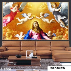 Gạch ốp tường công giáo 3d phòng thờ