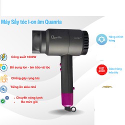 Máy sấy tóc hãng QuanRia 2 chiều nóng lạnh, bổ sung ion âm công suất 1600W