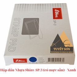 Hộp dấu Nhựa Shiny SP.3 (có mực sẵn) - Xanh - Cái