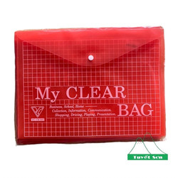 Bìa Nút F4 My Clear CB360 - Đỏ - Xấp 12C