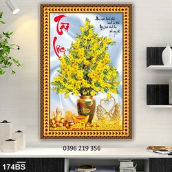 Trang gạch men cây mai vàng 3d đẹp