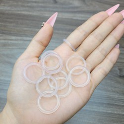 Nhẫn Ngọkc Agte Trắng 2 màu: trắng thuần + trắng hồng phớt - Phong Thủy TUDO