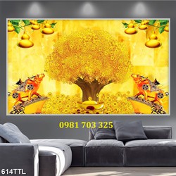Tranh tùng hạc 3d treo tường đẹp